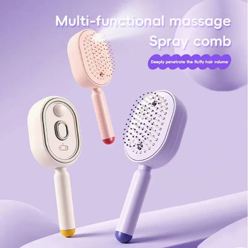 Electric Steam Hair Straightening Brush